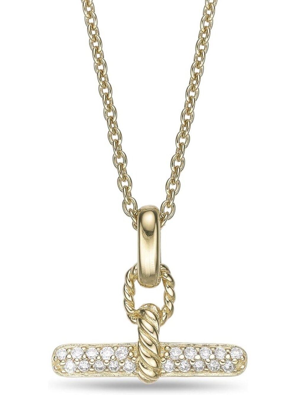 Elegant Lab Grown Diamond Pendant Necklace for Women in 18K Gold & Silver